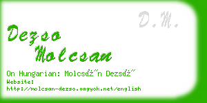 dezso molcsan business card